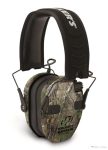   RAZOR SLIM ELECTRONIC QUAD MUFF - REALTREE XTRAFEATURES Ultra Low Profile Ear Cups Rubberized Coating Four Hi Gain Omni Directional Microphones Low Noise / Frequency tuned for natural sound clarity Vo